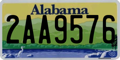 AL license plate 2AA9576