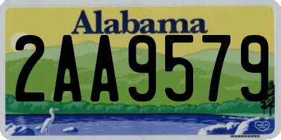 AL license plate 2AA9579