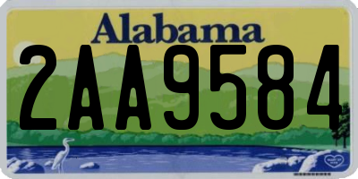 AL license plate 2AA9584