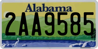 AL license plate 2AA9585