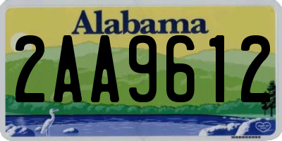 AL license plate 2AA9612