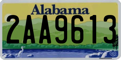AL license plate 2AA9613