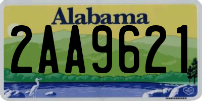 AL license plate 2AA9621