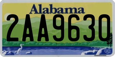AL license plate 2AA9630