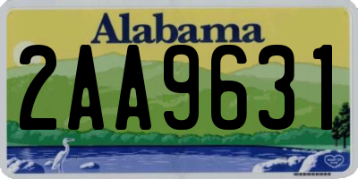 AL license plate 2AA9631