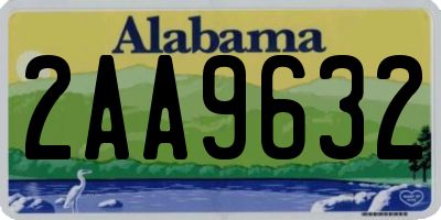 AL license plate 2AA9632