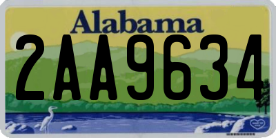 AL license plate 2AA9634