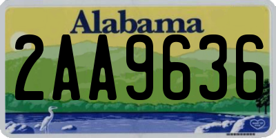 AL license plate 2AA9636