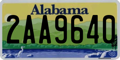 AL license plate 2AA9640
