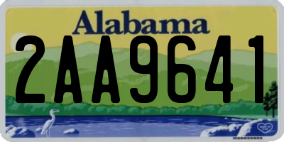 AL license plate 2AA9641