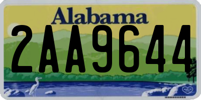 AL license plate 2AA9644