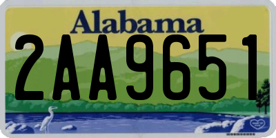 AL license plate 2AA9651