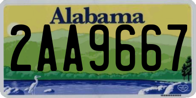 AL license plate 2AA9667