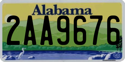 AL license plate 2AA9676