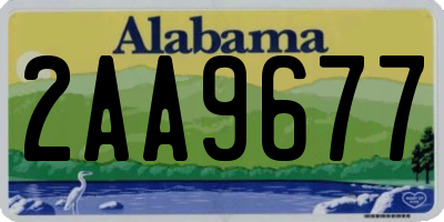 AL license plate 2AA9677