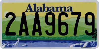 AL license plate 2AA9679