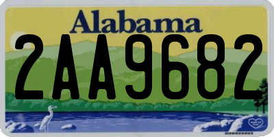 AL license plate 2AA9682