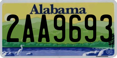 AL license plate 2AA9693