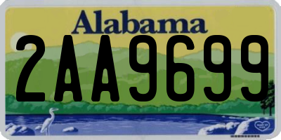 AL license plate 2AA9699