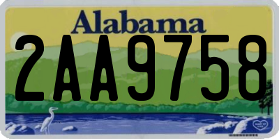 AL license plate 2AA9758