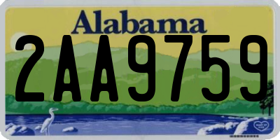 AL license plate 2AA9759