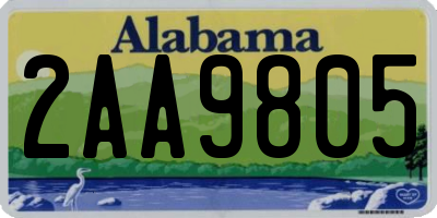 AL license plate 2AA9805