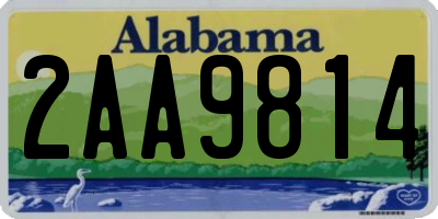 AL license plate 2AA9814