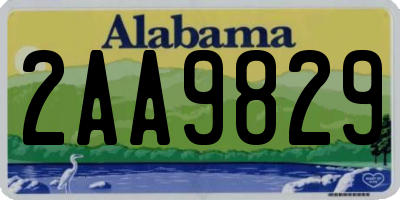 AL license plate 2AA9829