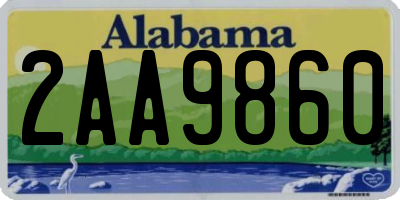 AL license plate 2AA9860