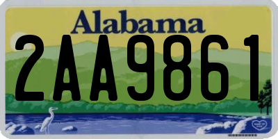 AL license plate 2AA9861