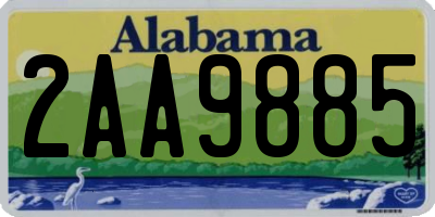 AL license plate 2AA9885
