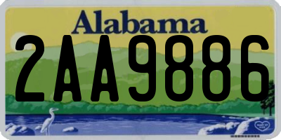 AL license plate 2AA9886
