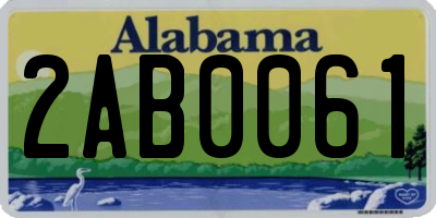 AL license plate 2AB0061