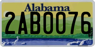 AL license plate 2AB0076