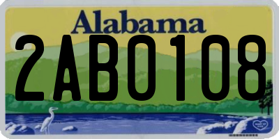 AL license plate 2AB0108