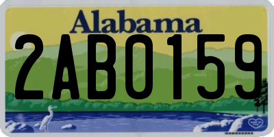 AL license plate 2AB0159