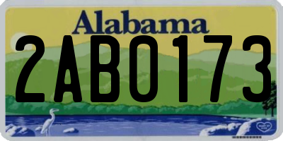 AL license plate 2AB0173