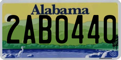 AL license plate 2AB0440