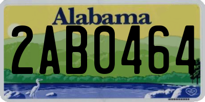AL license plate 2AB0464