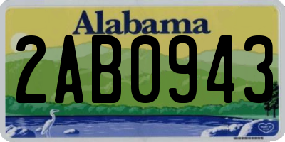 AL license plate 2AB0943