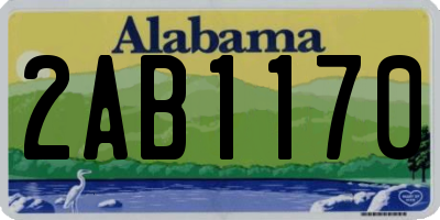 AL license plate 2AB1170