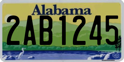 AL license plate 2AB1245