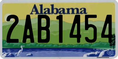AL license plate 2AB1454