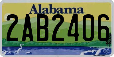 AL license plate 2AB2406