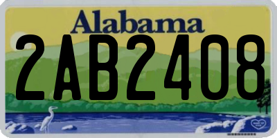 AL license plate 2AB2408
