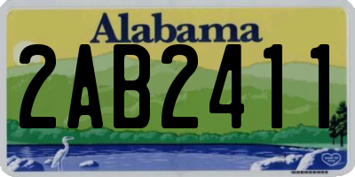 AL license plate 2AB2411