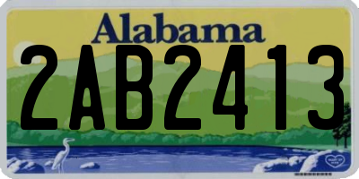 AL license plate 2AB2413