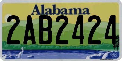 AL license plate 2AB2424