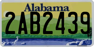 AL license plate 2AB2439
