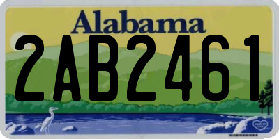 AL license plate 2AB2461